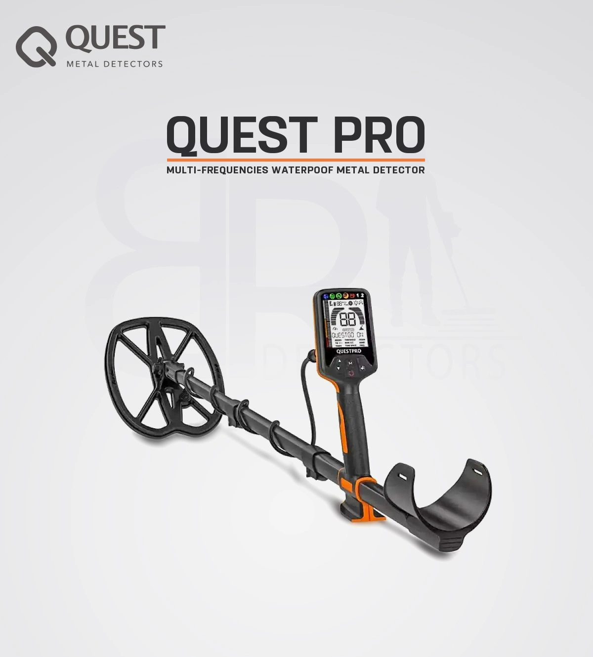 Quest Pro Waterproof Gold and Metal Detector